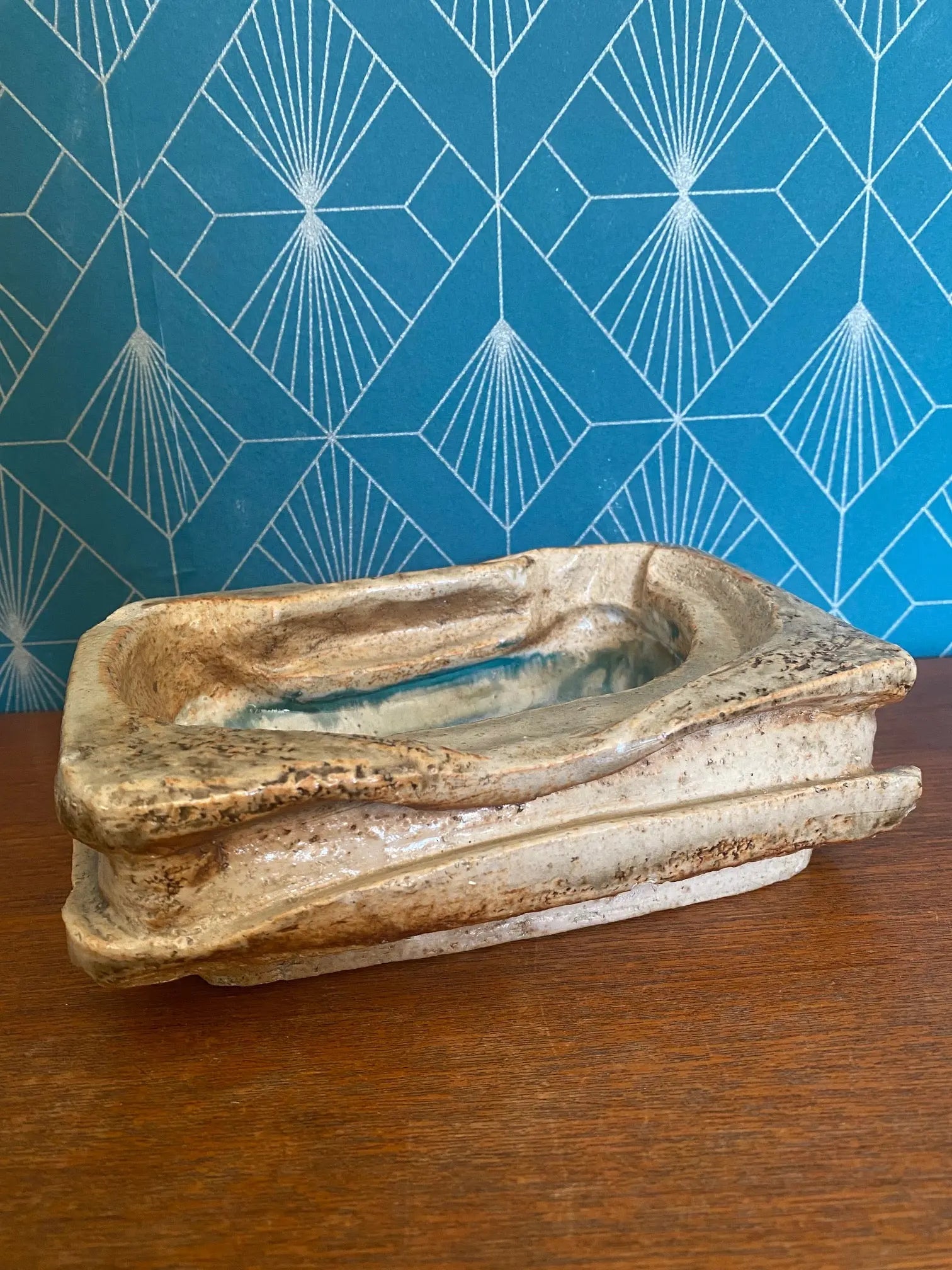 Vide poche en grès, attribué à , BARBARA DELFOSSE, céramique ancienne, raku. Antiquités de France