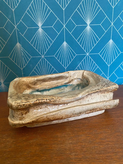 Vide poche en grès, attribué à , BARBARA DELFOSSE, céramique ancienne, raku. Antiquités de France