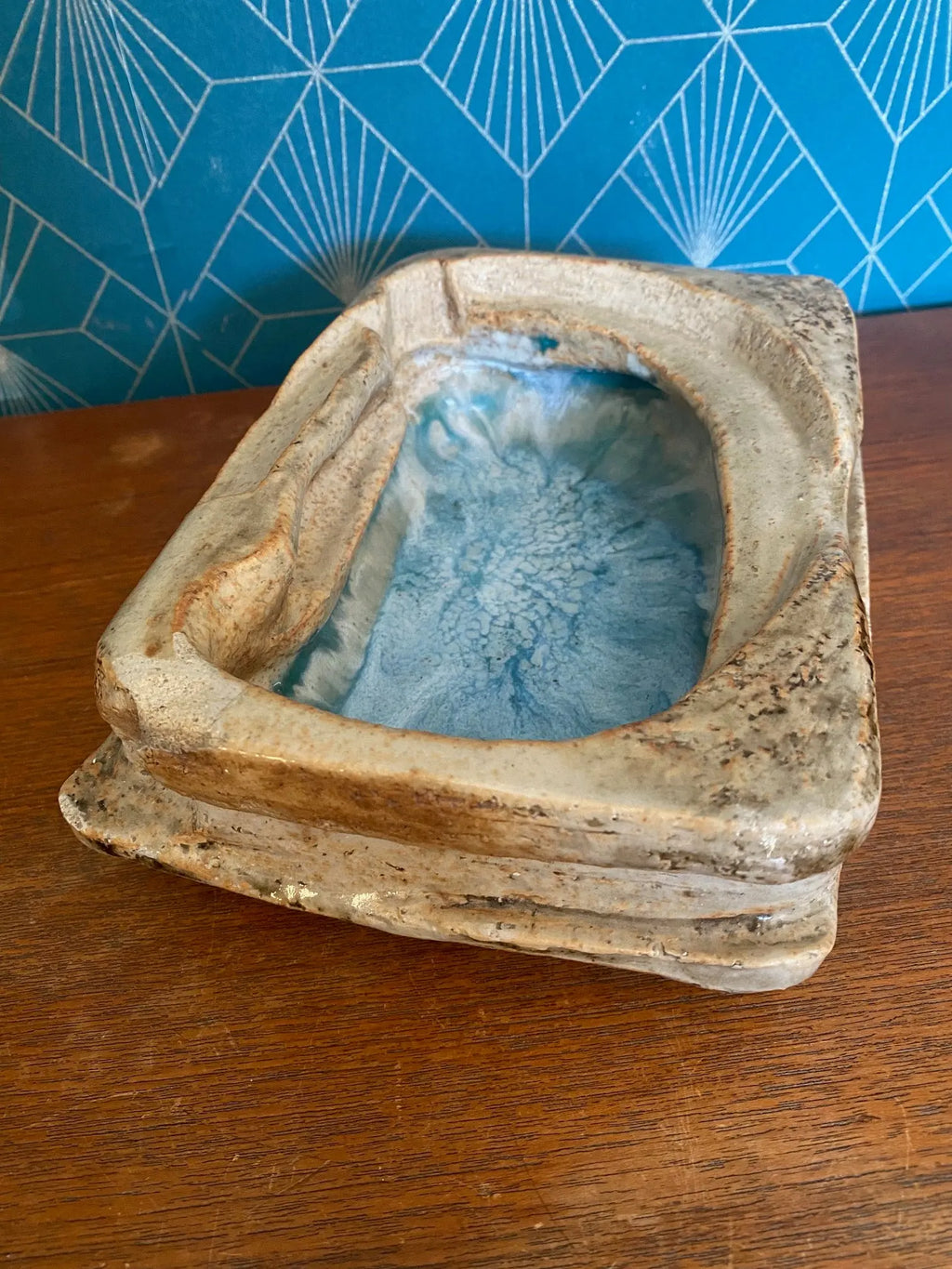 Vide poche en grès, attribué à , BARBARA DELFOSSE, céramique ancienne, raku. Antiquités de France