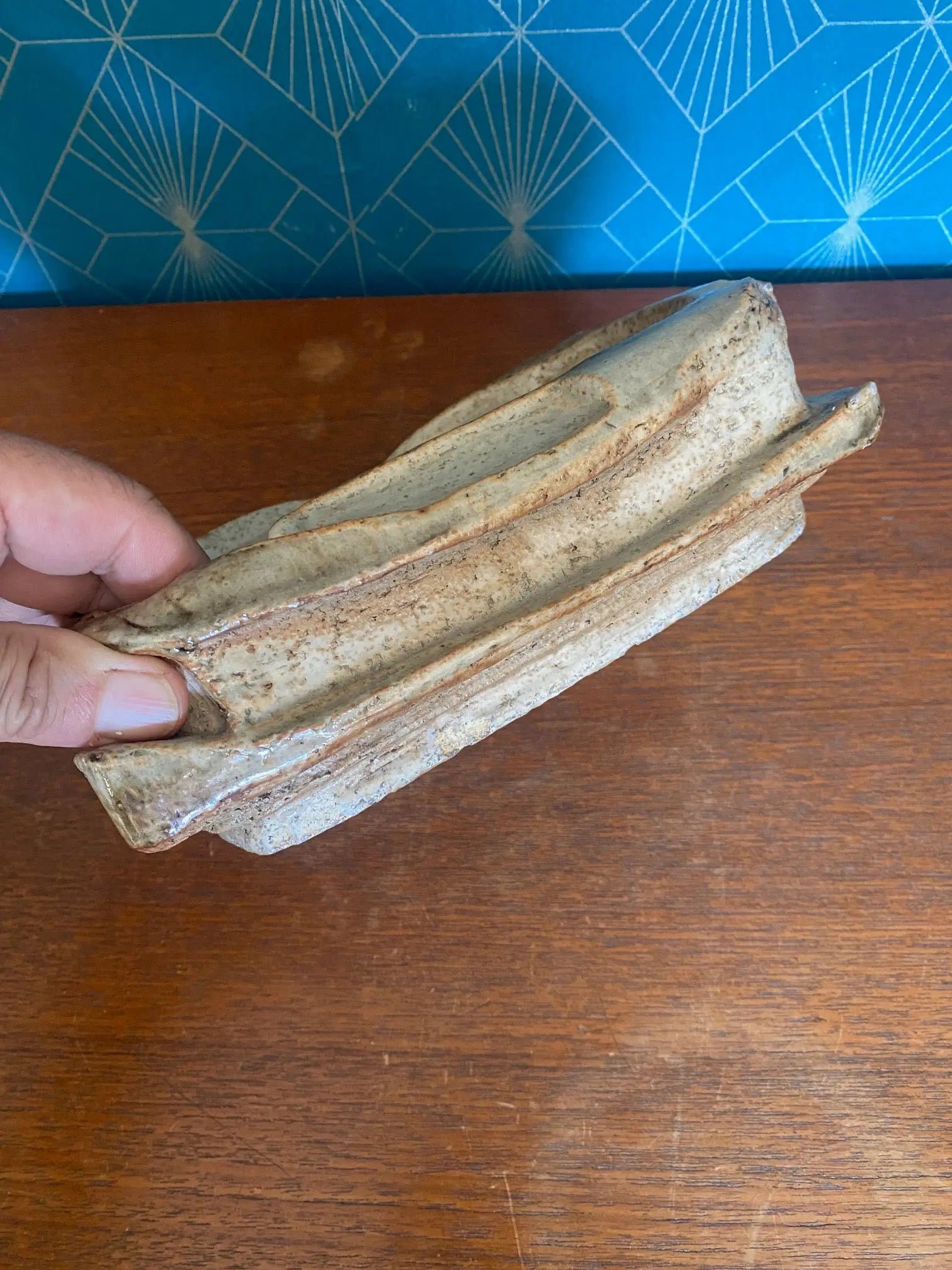 Vide poche en grès, attribué à , BARBARA DELFOSSE, céramique ancienne, raku. Antiquités de France