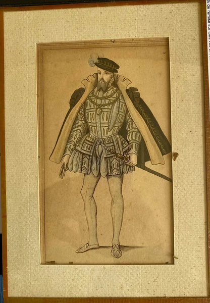 Gravures du XIXème, roi de France, encadrées, sous verre à refixer. Le lot de 3. Antiquités de France