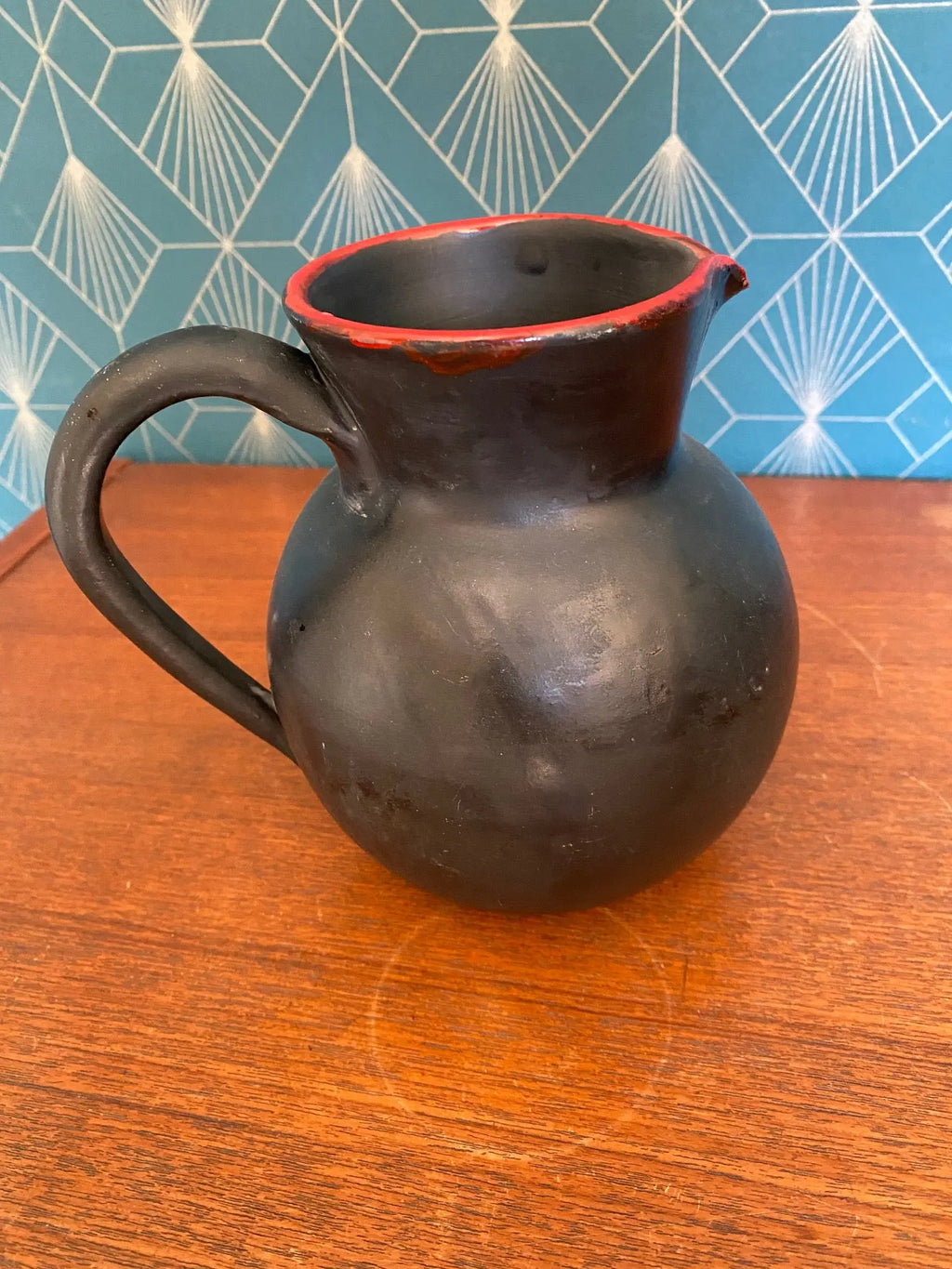 Céramique vintage, école Italienne Romacréa, des années 60. Pichet en céramique. Antiquités de France