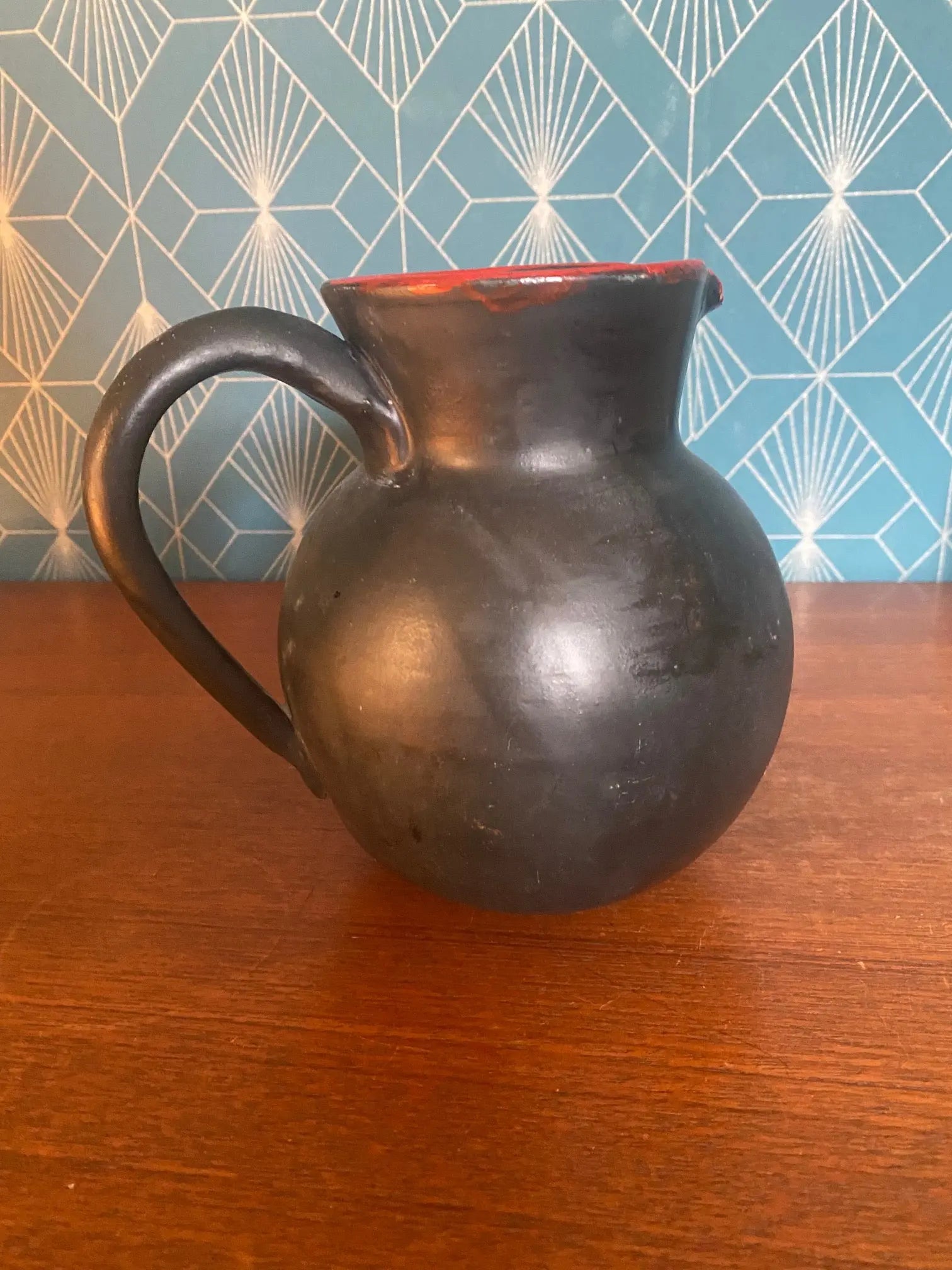 Céramique vintage, école Italienne Romacréa, des années 60. Pichet en céramique. Antiquités de France