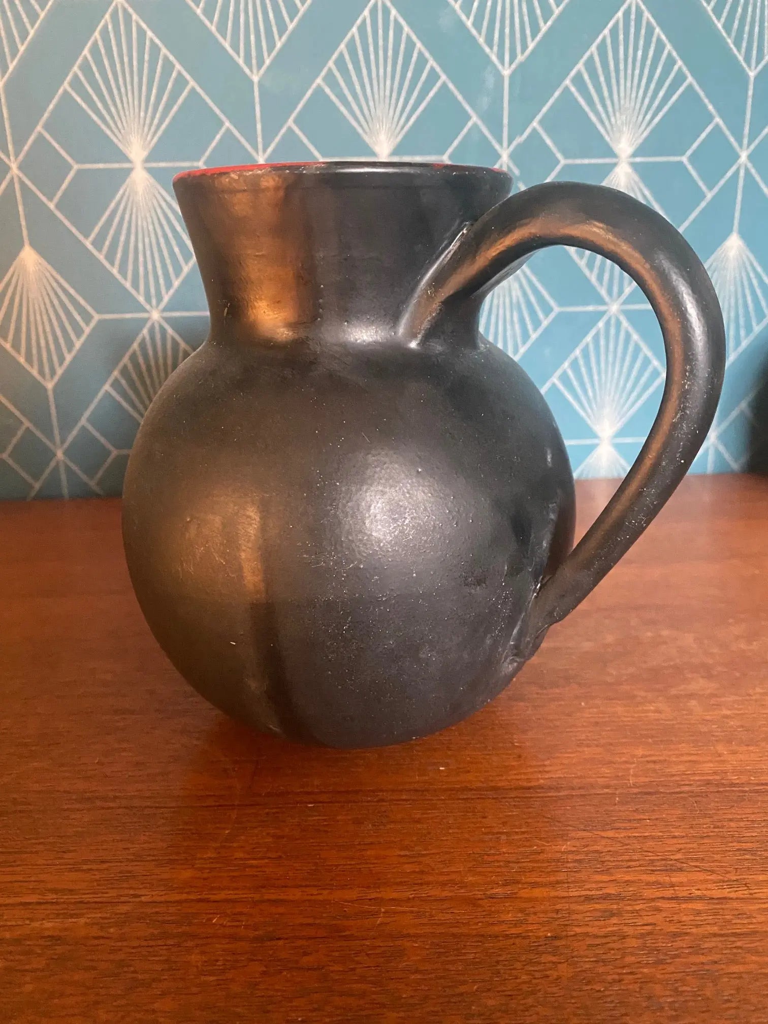 Céramique vintage, école Italienne Romacréa, des années 60. Pichet en céramique. Antiquités de France