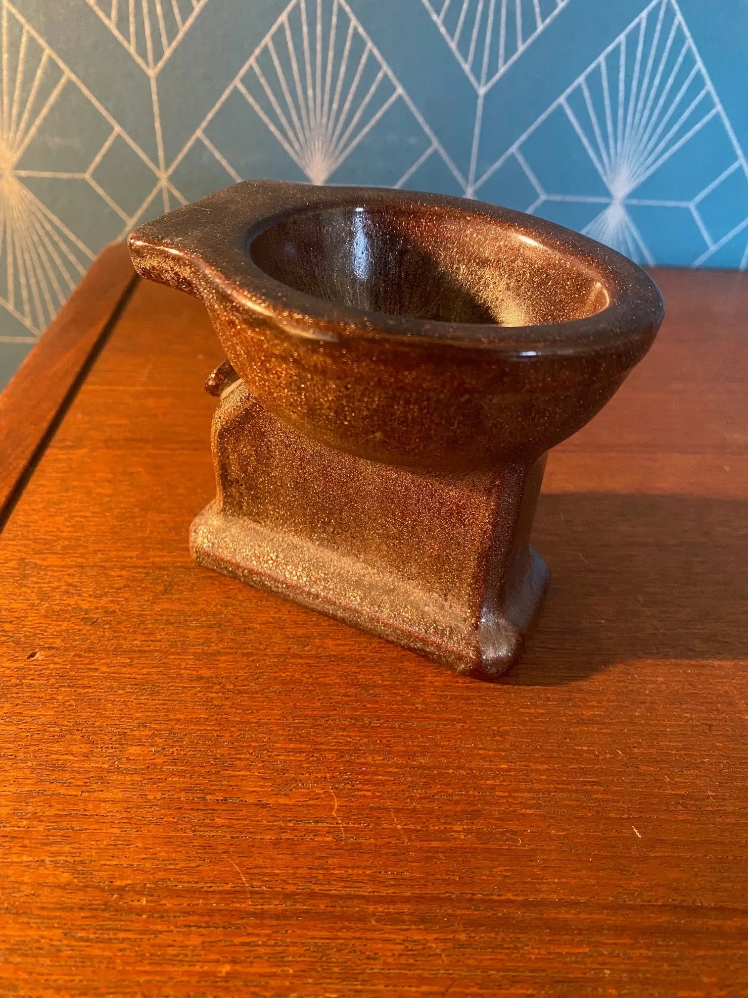 Ancienne terre cuite émaillée, école Italienne Romacréa, des années 60. Antiquités de France