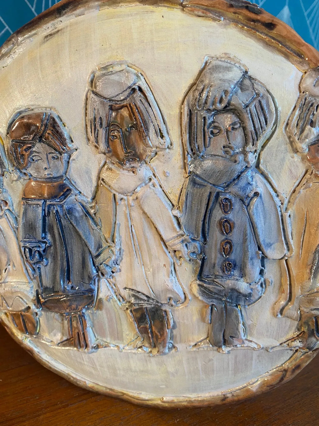 Terre cuite émaillée, vintage des années 50, Romacréa, Italie. Antiquités de France