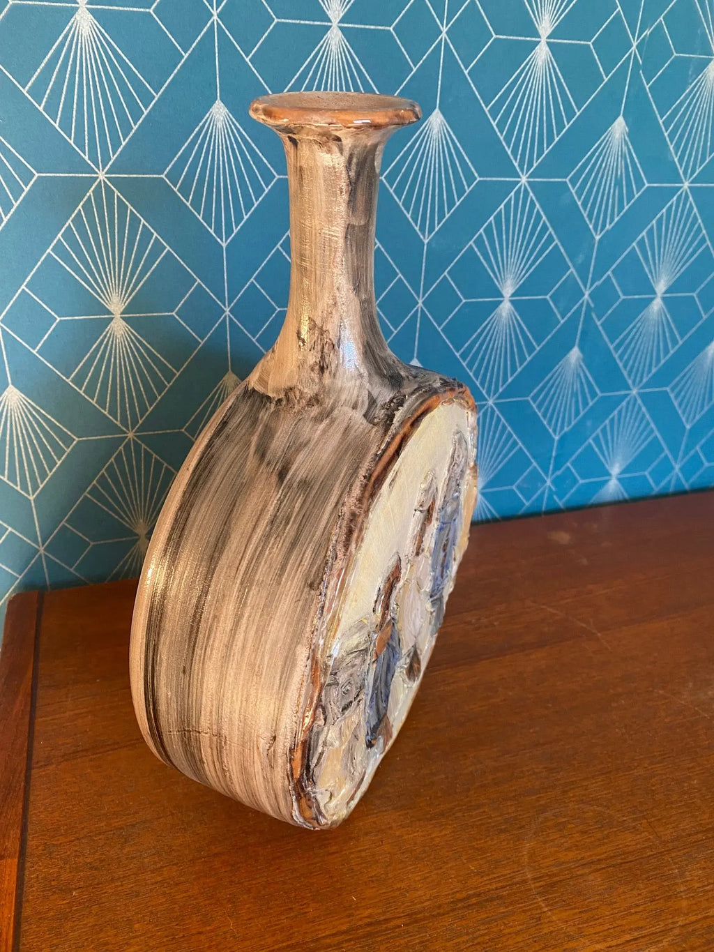 Terre cuite émaillée, vintage des années 50, Romacréa, Italie. Antiquités de France