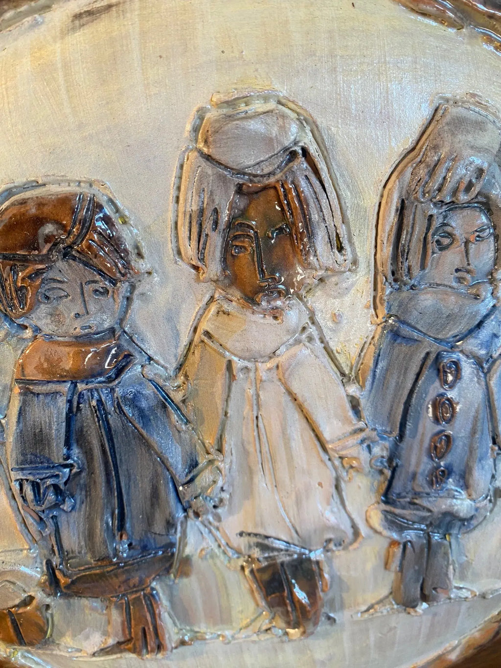 Terre cuite émaillée, vintage des années 50, Romacréa, Italie. Antiquités de France