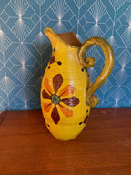 Grand pichet en terre cuite, carafe vintage, école Italienne Romacréa, 1960. Antiquités de France