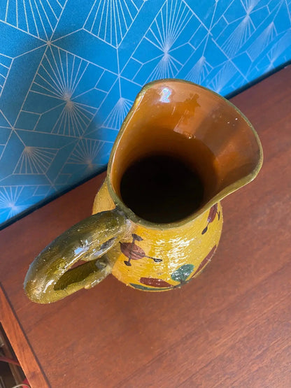 Grand pichet en terre cuite, carafe vintage, école Italienne Romacréa, 1960. Antiquités de France