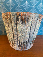 Ancien cache pot en terre cuite émaillée, école Italienne Romacréa, 1950.-{{shop name}}