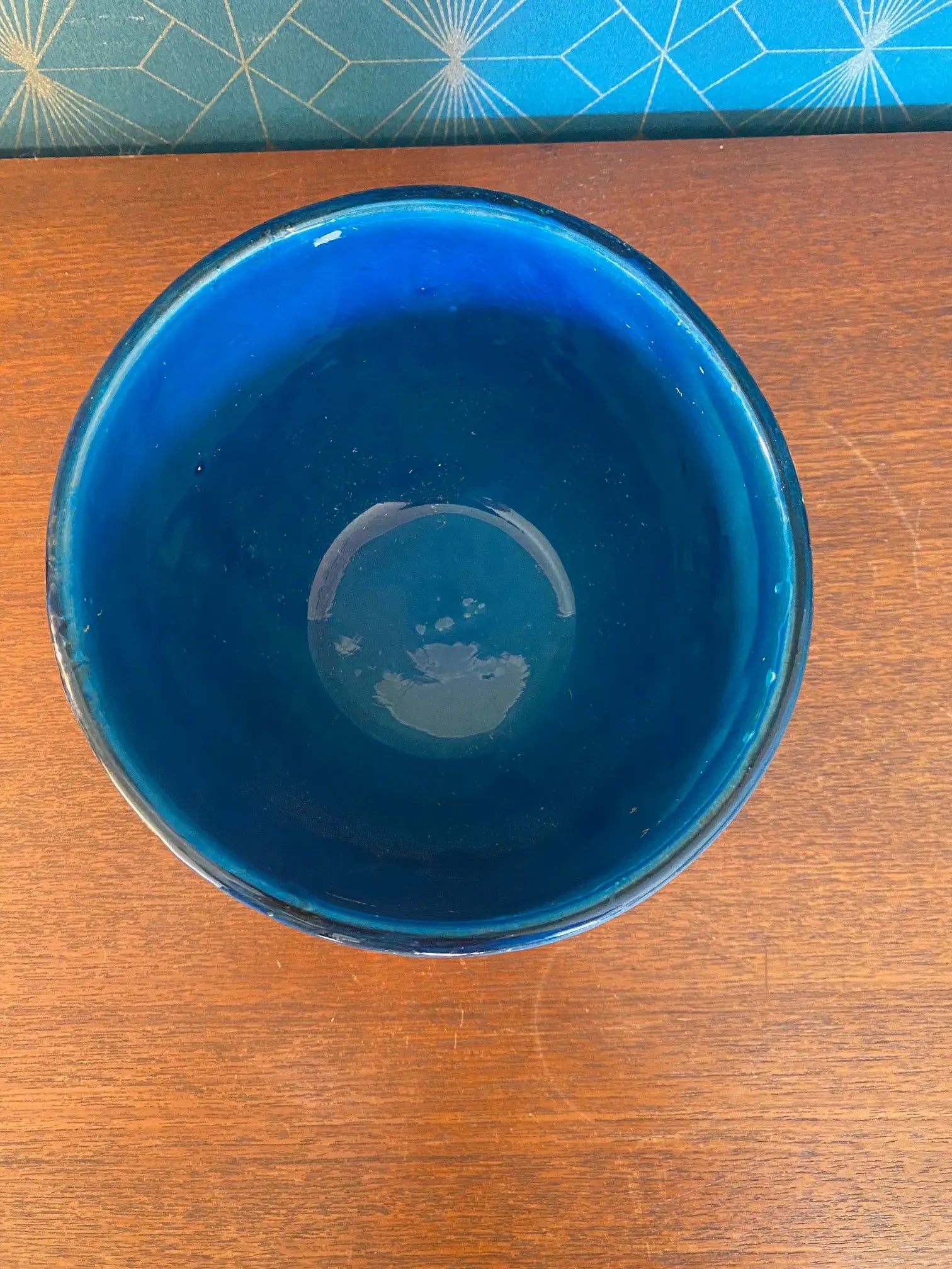 Cache-pot Aldo Londi Bitossi années 50/60 terre cuite émaillée décor rosaces-{{shop name}}