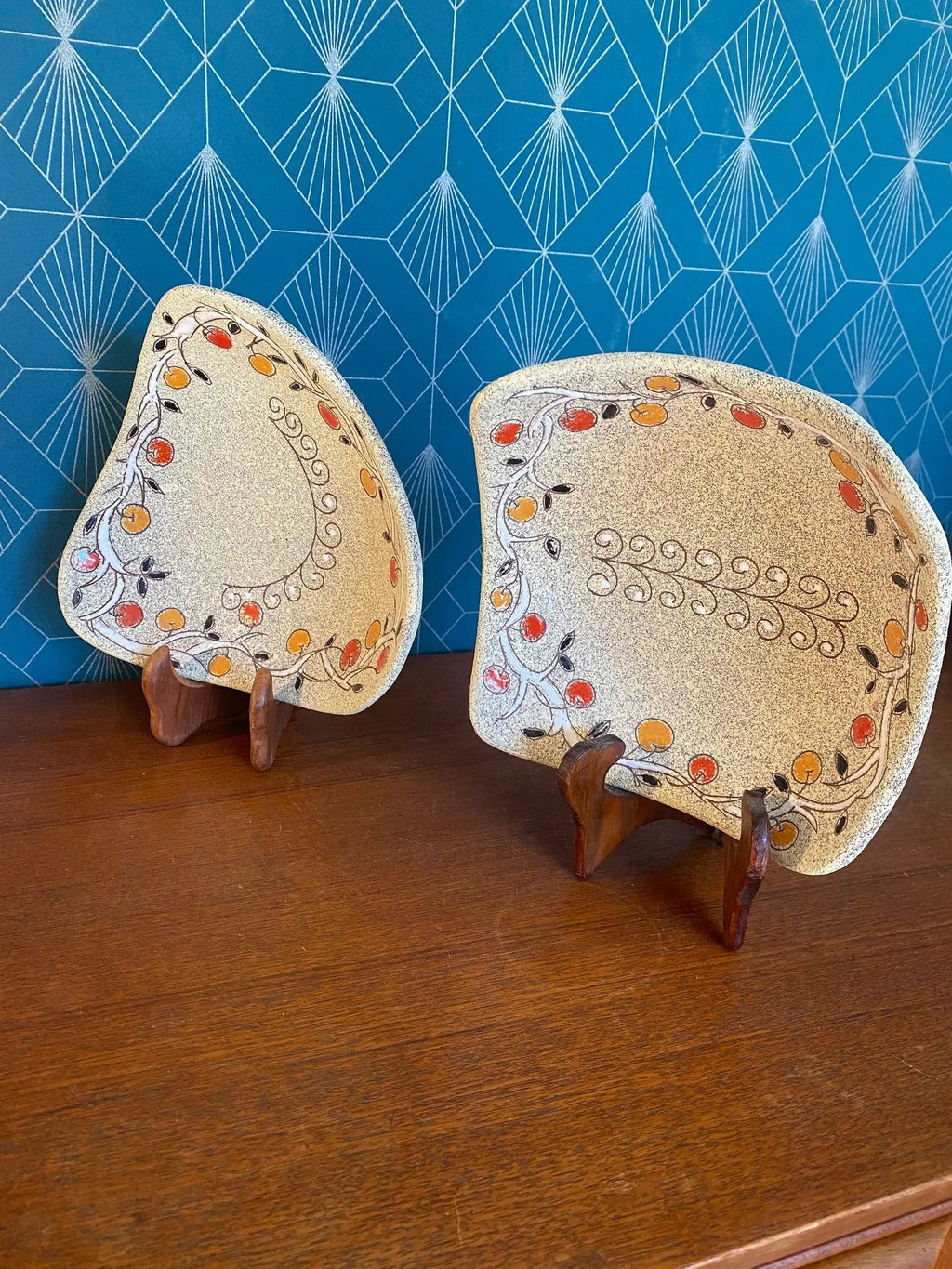 Vides poches anciens en céramique italienne des années 50. Fratelli Fanciullacci Antiquités de France