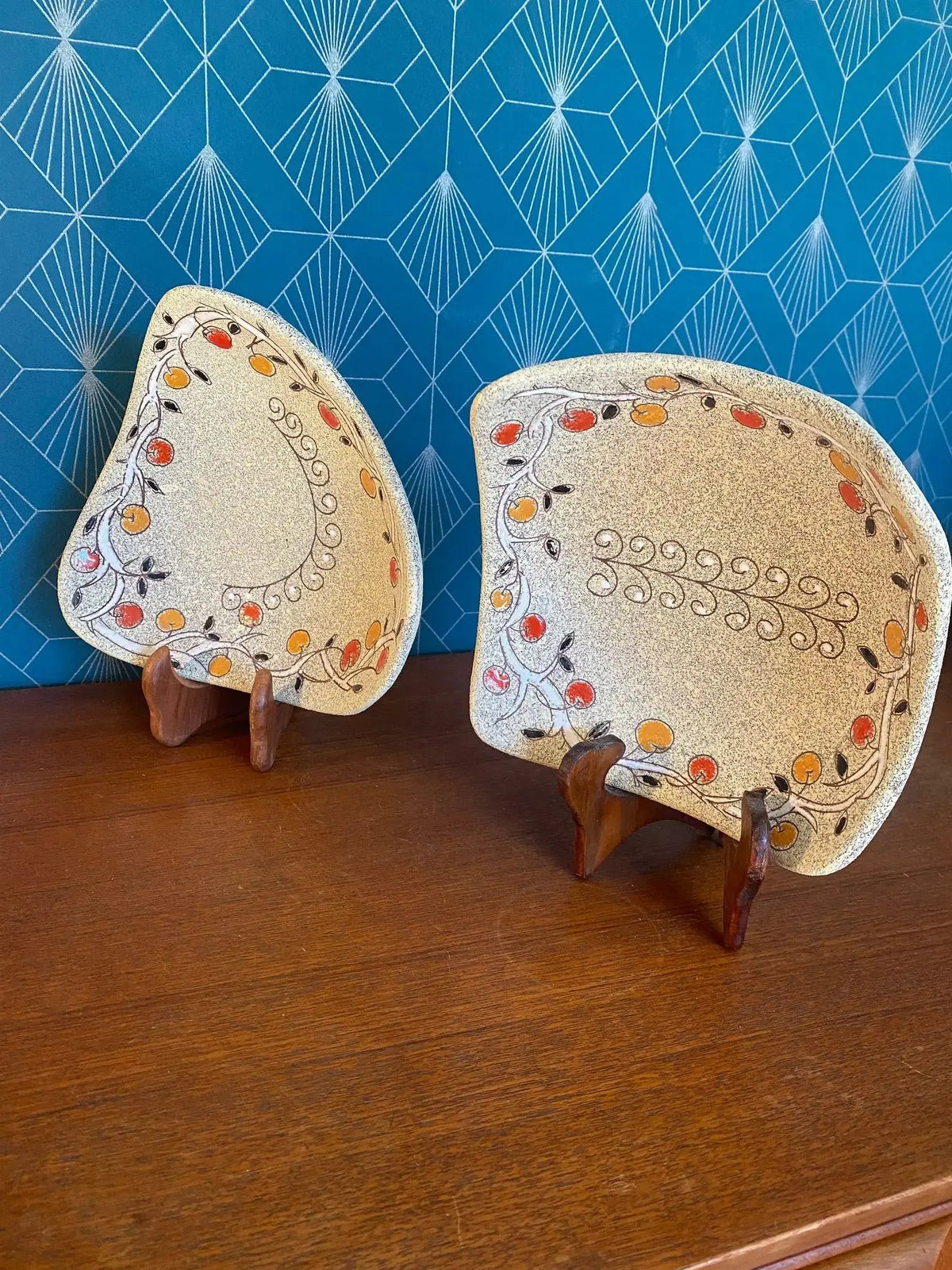 Vides poches anciens en céramique italienne des années 50. Fratelli Fanciullacci Antiquités de France