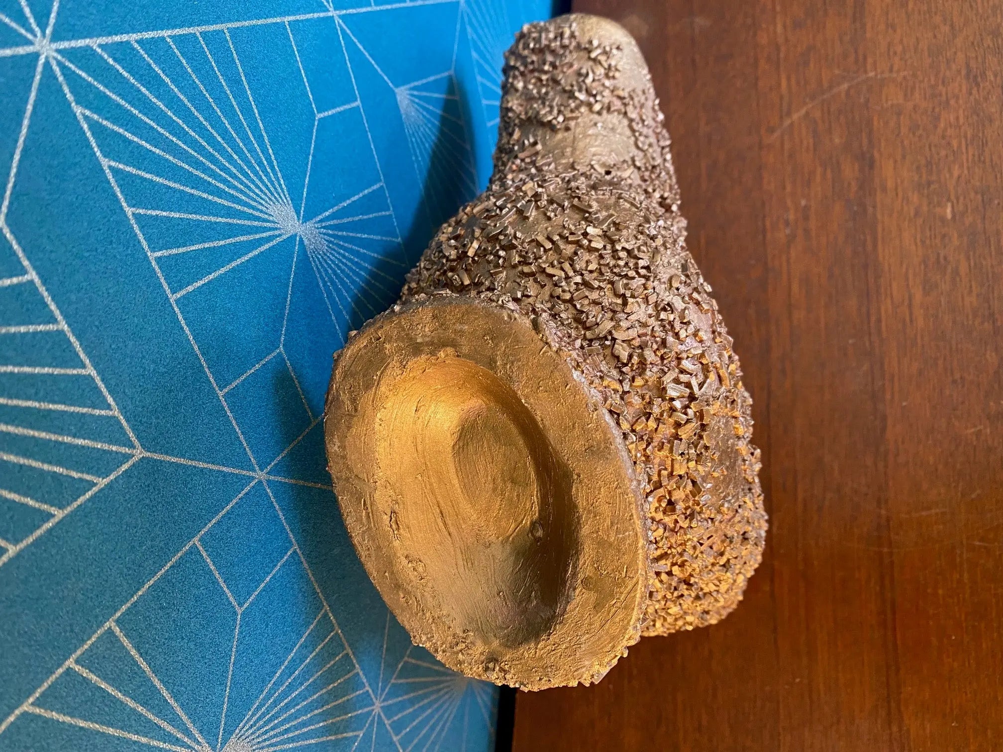 Verseuse ancienne, Céramique vintage, école Italienne Romacréa, des années 60 en grain doré. Antiquités de France