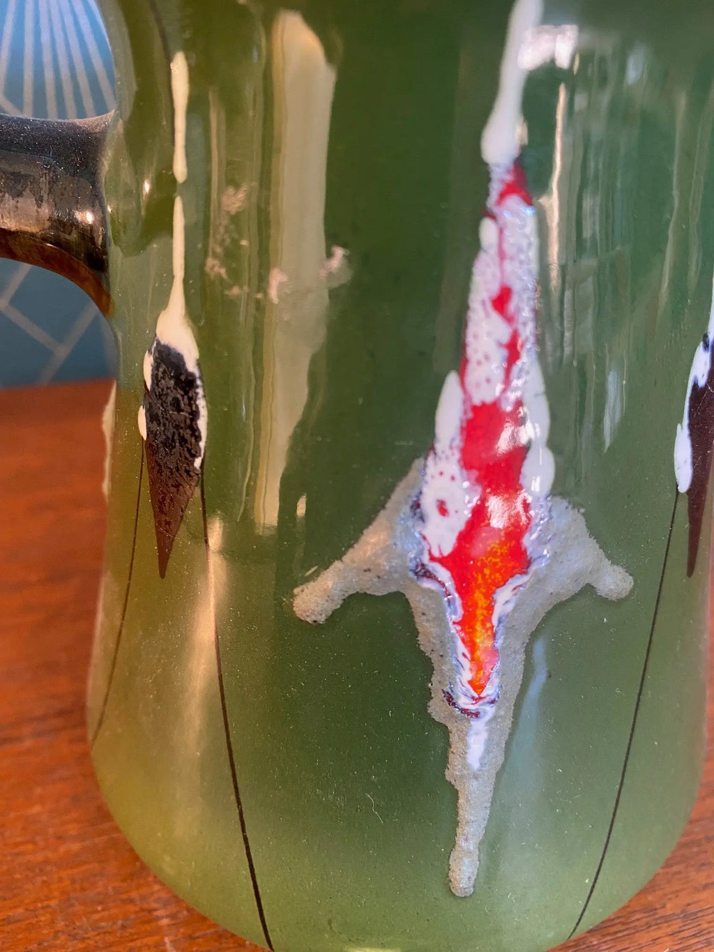 Petite verseuse ancienne, céramique vintage, école Italienne Romacréa, 1960. Antiquités de France