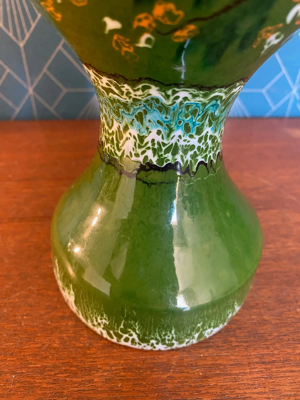 Vase ancien en céramique émaillée, école Italienne Romacréa des années 50. Antiquités de France