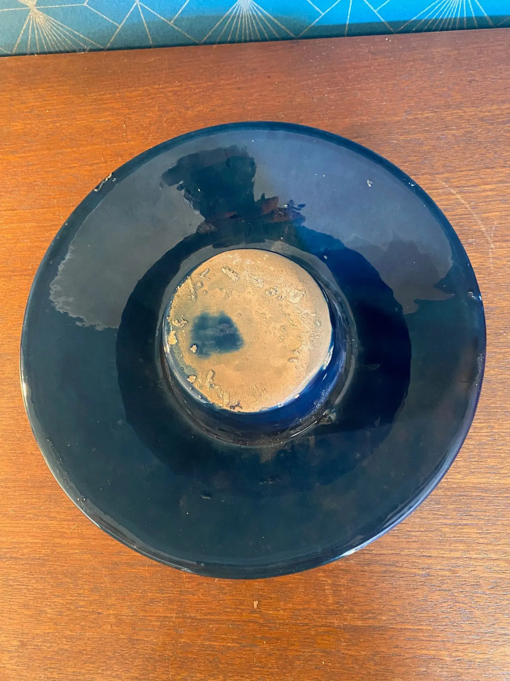 Ancien cendrier en terre cuite émaillée, école Italienne Romacréa, de 1950.-{{shop name}}