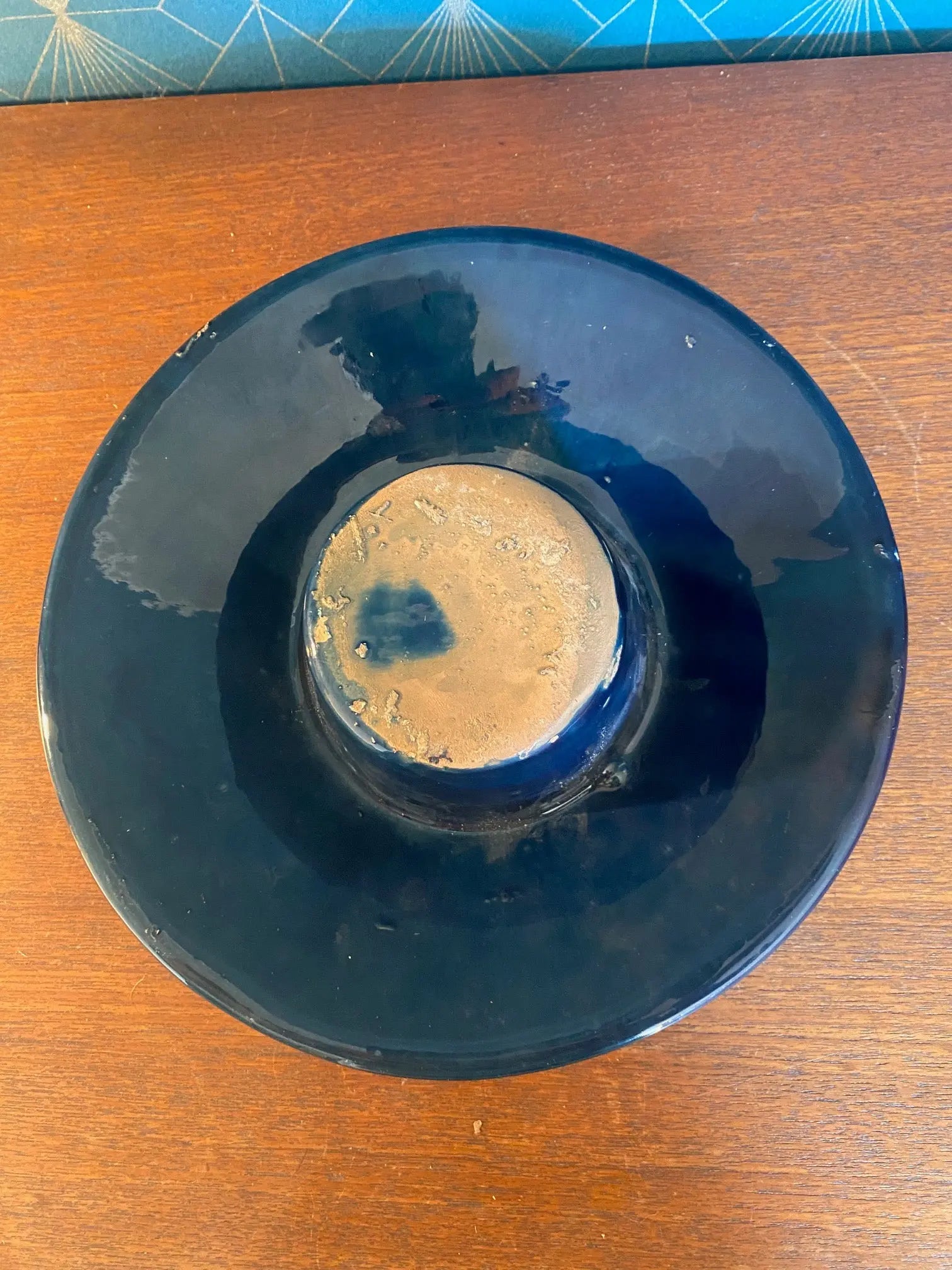 Ancien cendrier en terre cuite émaillée, école Italienne Romacréa, de 1950.-{{shop name}}