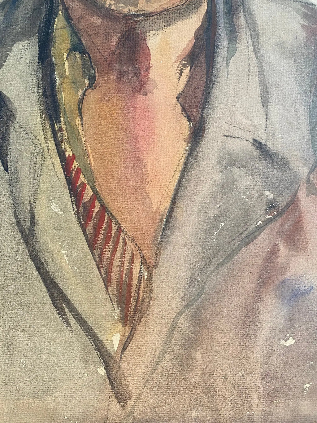 Aquarelle ancienne signée Edmond Valès, courant orientaliste, daté de 1939. Antiquités de France