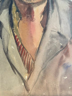 Aquarelle ancienne signée Edmond Valès, courant orientaliste, daté de 1939. Antiquités de France