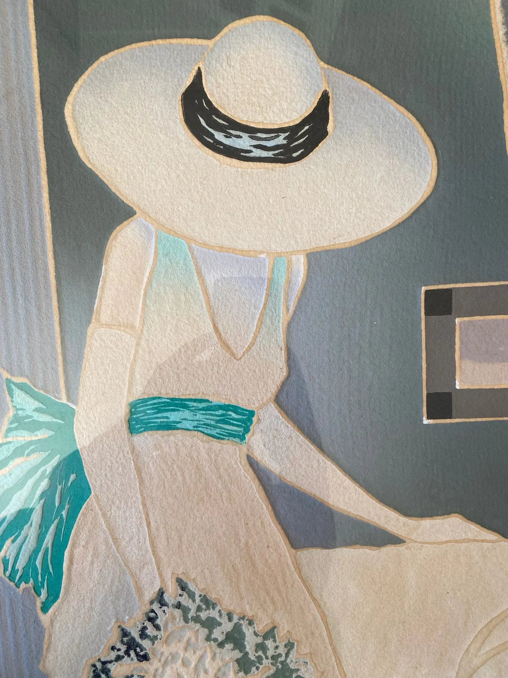 Lithographie ancienne signée, Jan Znosko, numérotée et encadrée sous verre. Antiquités de France