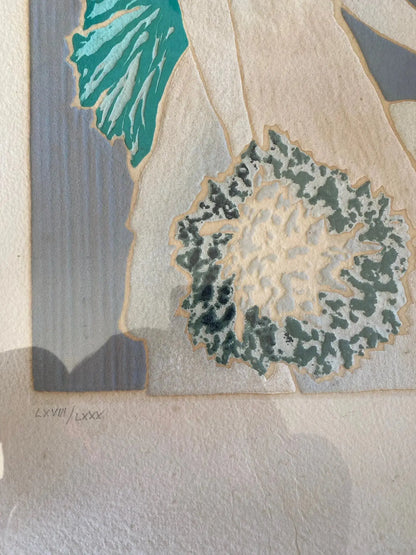 Lithographie ancienne signée, Jan Znosko, numérotée et encadrée sous verre. Antiquités de France