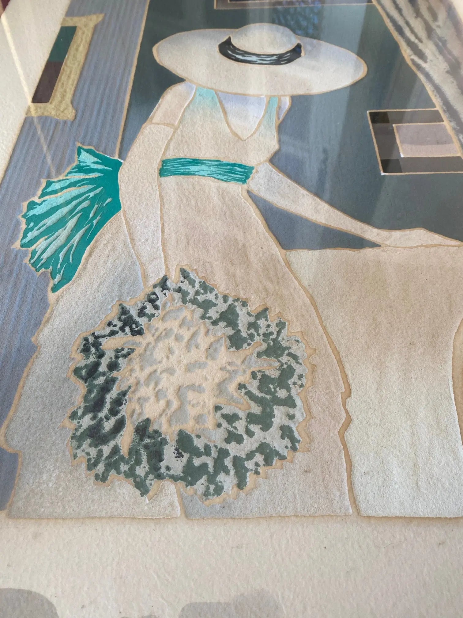 Lithographie ancienne signée, Jan Znosko, numérotée et encadrée sous verre. Antiquités de France