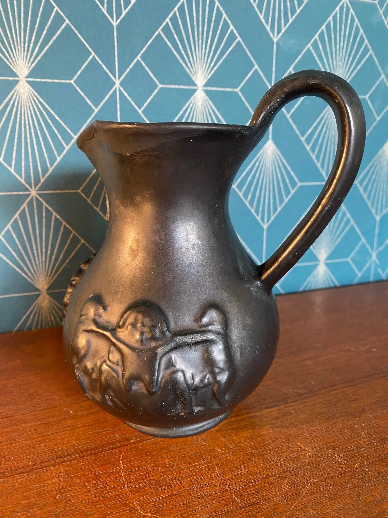 Ancien pichet en Céramique, école Italienne Romacréa, des années 60. Antiquités de France