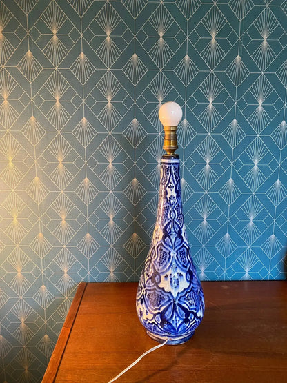Pied de lampe ancienne, signée au revers, Syrie. Début XXème. Antiquités de France