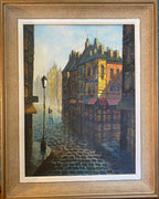 Huile sur toile, école moderne du XXème, signé Faure. Vue de Paris. ou Londres. Antiquités de France