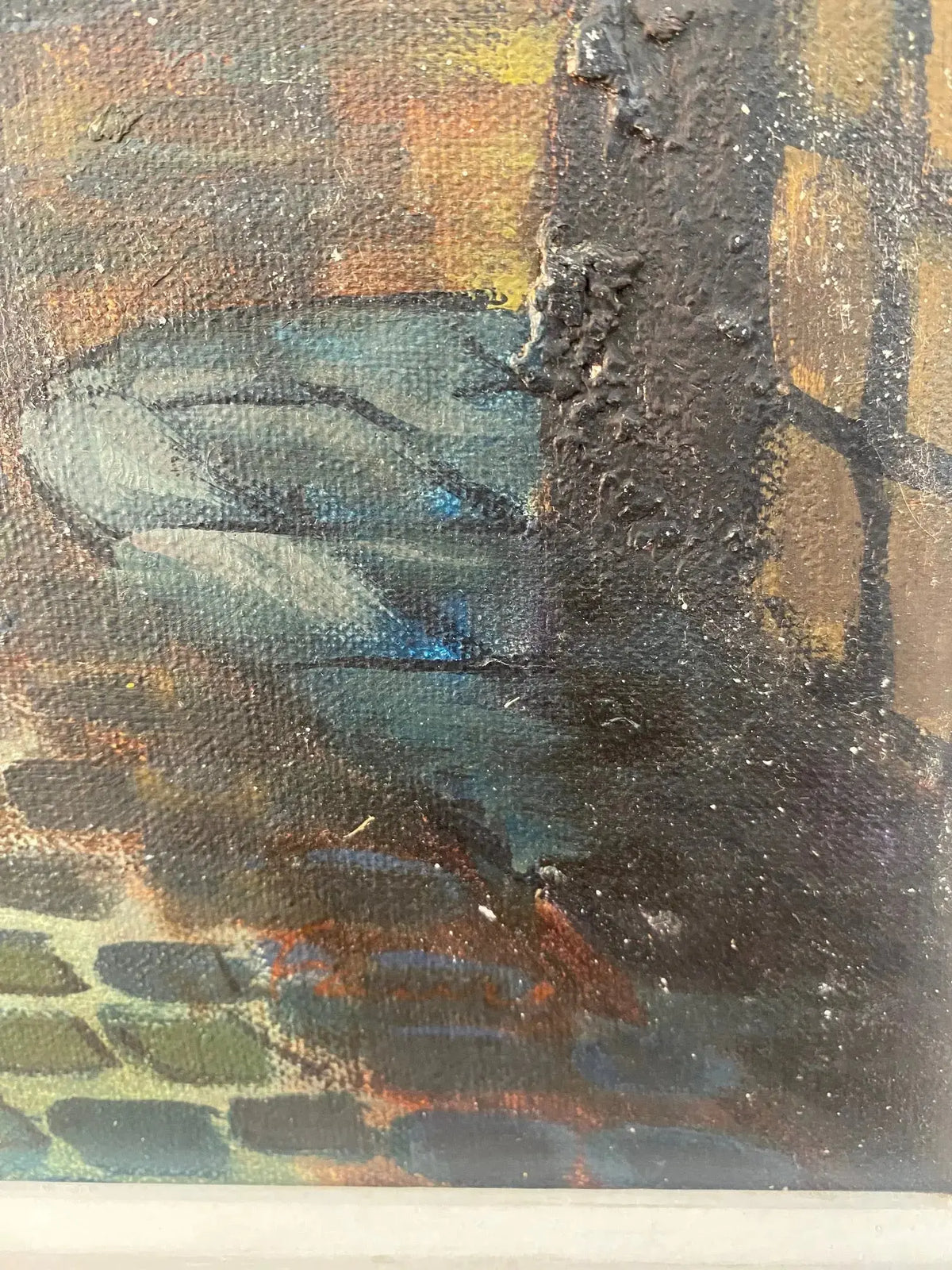 Huile sur toile, école moderne du XXème, signé Faure. Vue de Paris. ou Londres. Antiquités de France
