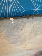 Huile sur toile, Bretagne, tableau signé, plage, mer. Datée de 1947. Prévoir quelques petites restaurations. Antiquités de France