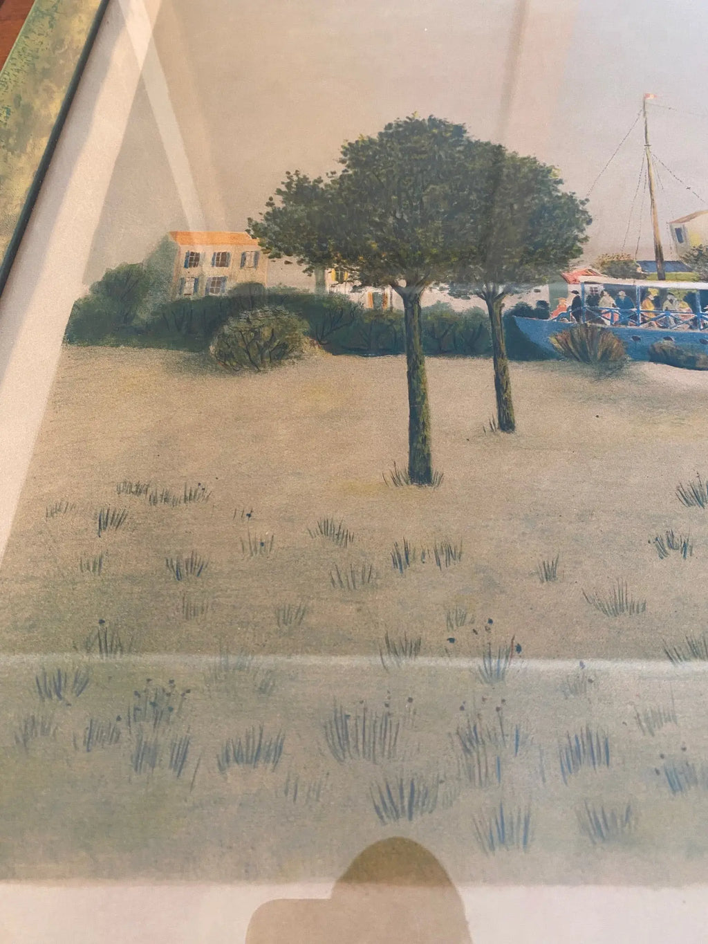 Lithographie ancienne signée et numérotée, avec certificat. M. Ghiglion-Green. Antiquités de France