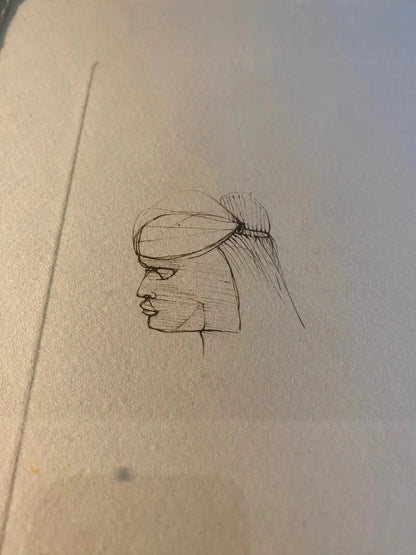 Lithographie Léonor Fini – "Visages", signée 71/280, superbe cadre doré-{{shop name}}