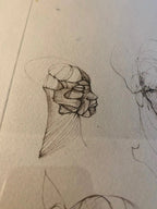 Lithographie Léonor Fini – "Visages", signée 71/280, superbe cadre doré-{{shop name}}