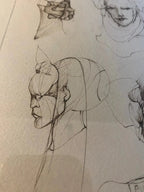 Lithographie Léonor Fini – "Visages", signée 71/280, superbe cadre doré-{{shop name}}