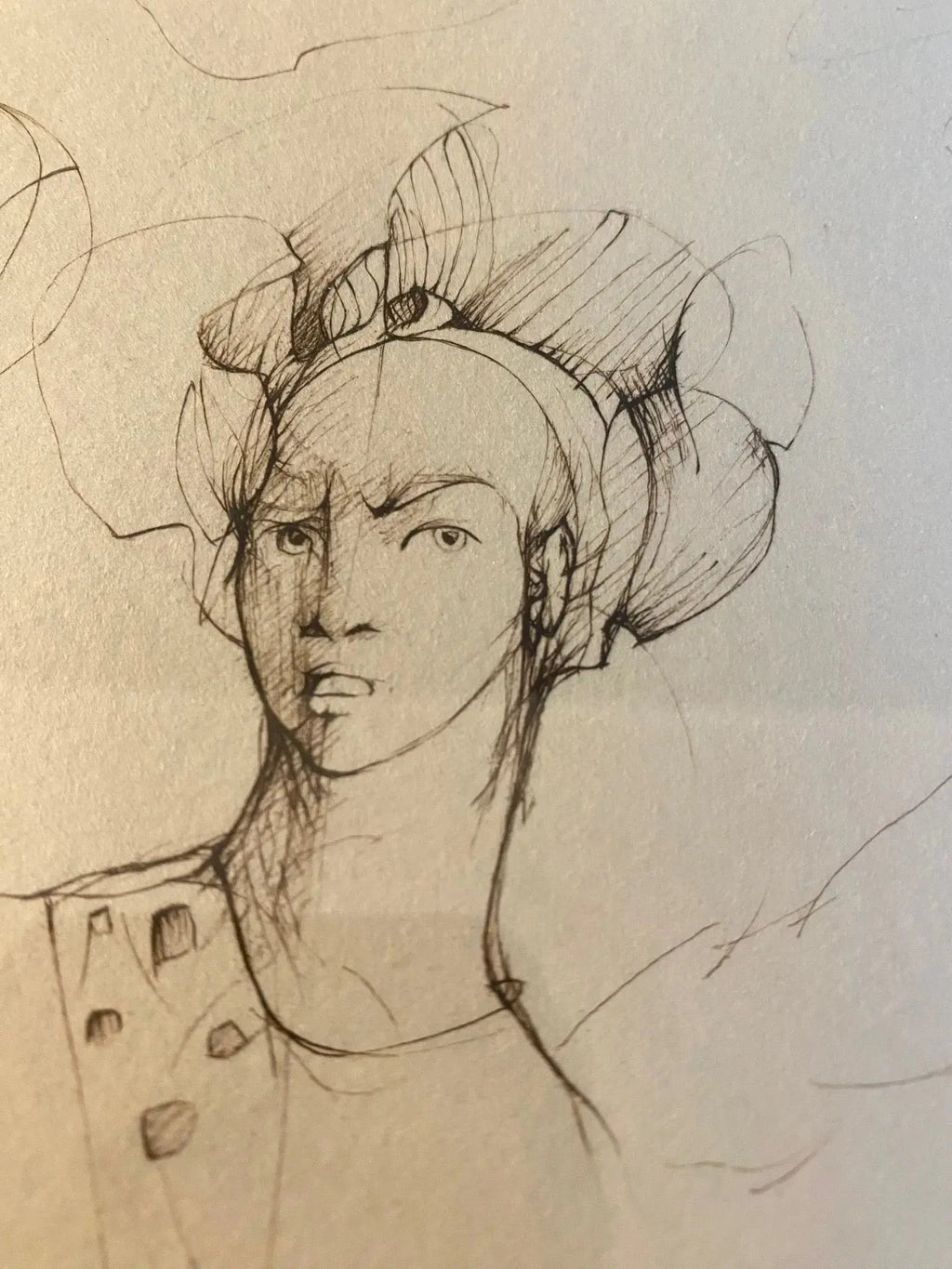 Lithographie Léonor Fini – "Visages", signée 71/280, superbe cadre doré-{{shop name}}