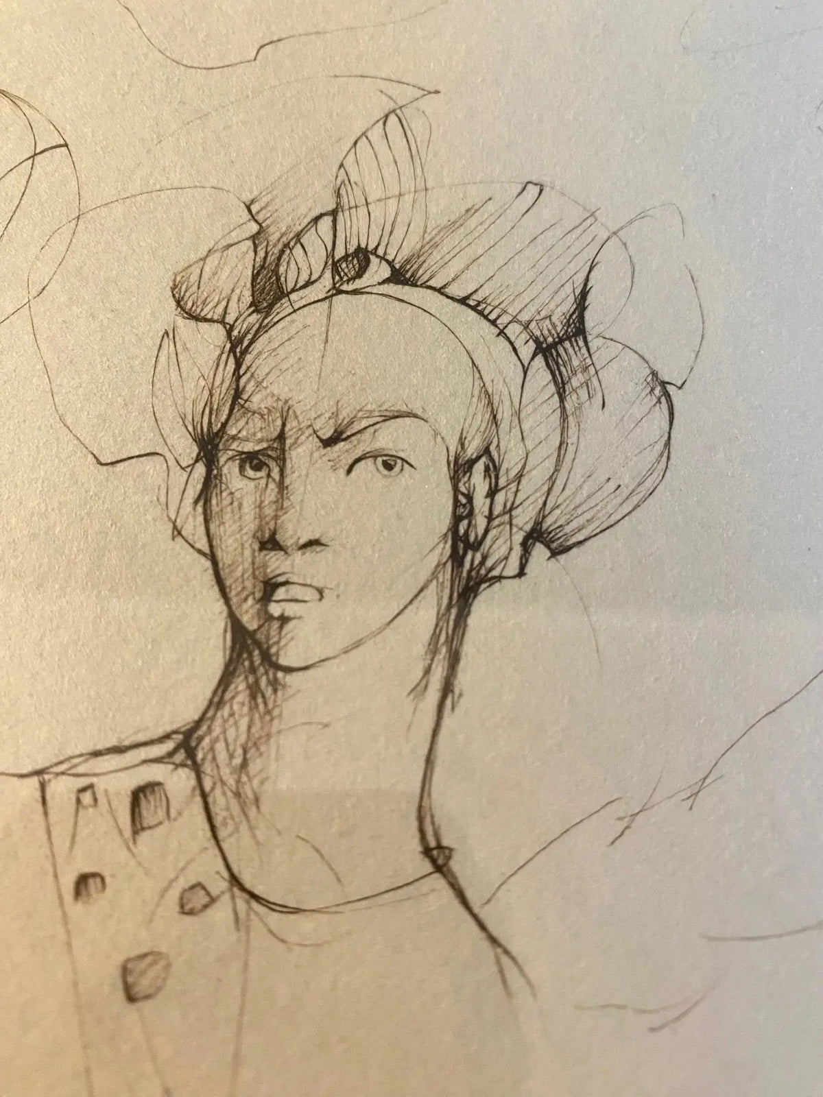 Lithographie Léonor Fini – "Visages", signée 71/280, superbe cadre doré-{{shop name}}