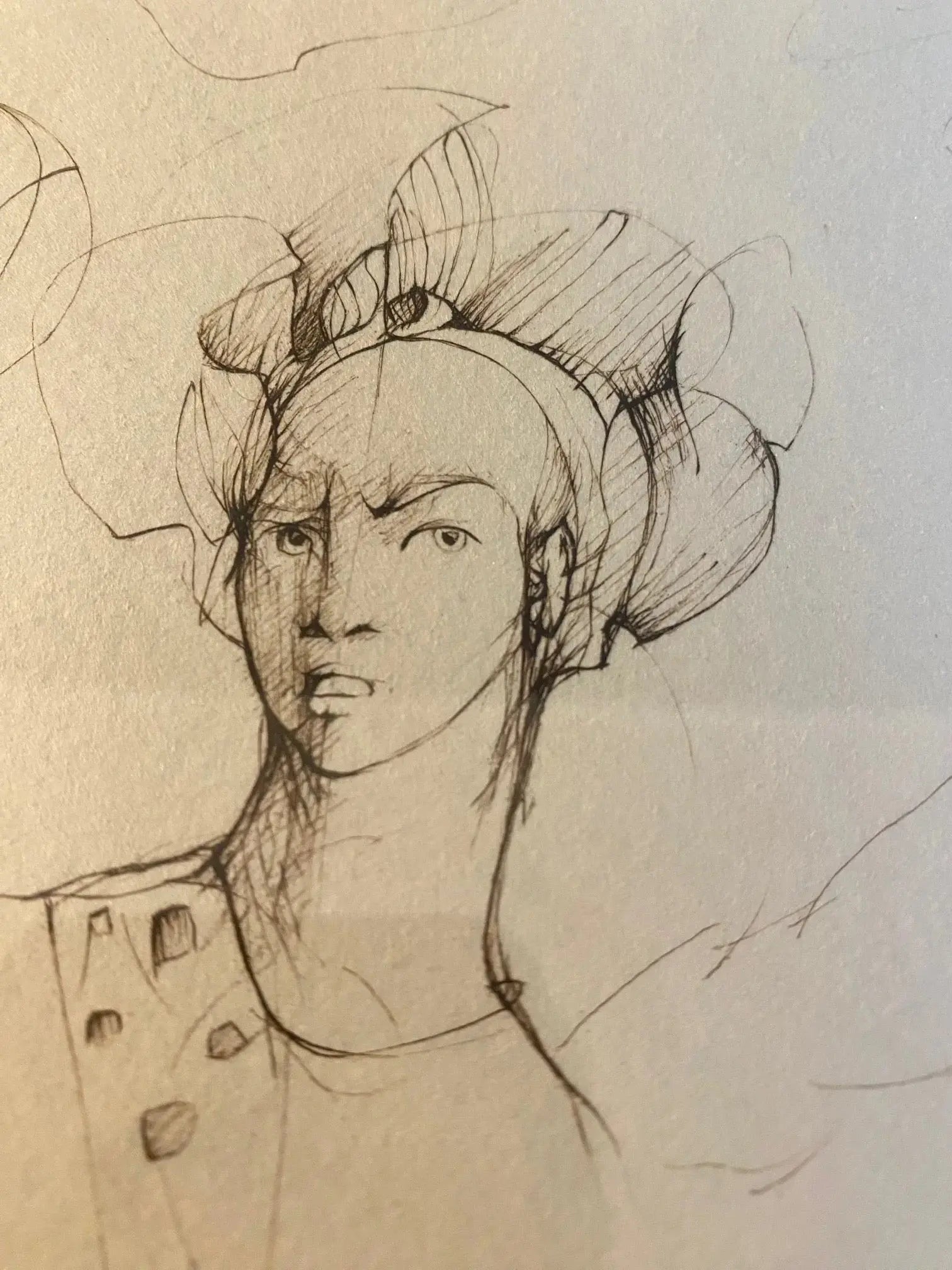Lithographie Léonor Fini – "Visages", signée 71/280, superbe cadre doré-{{shop name}}