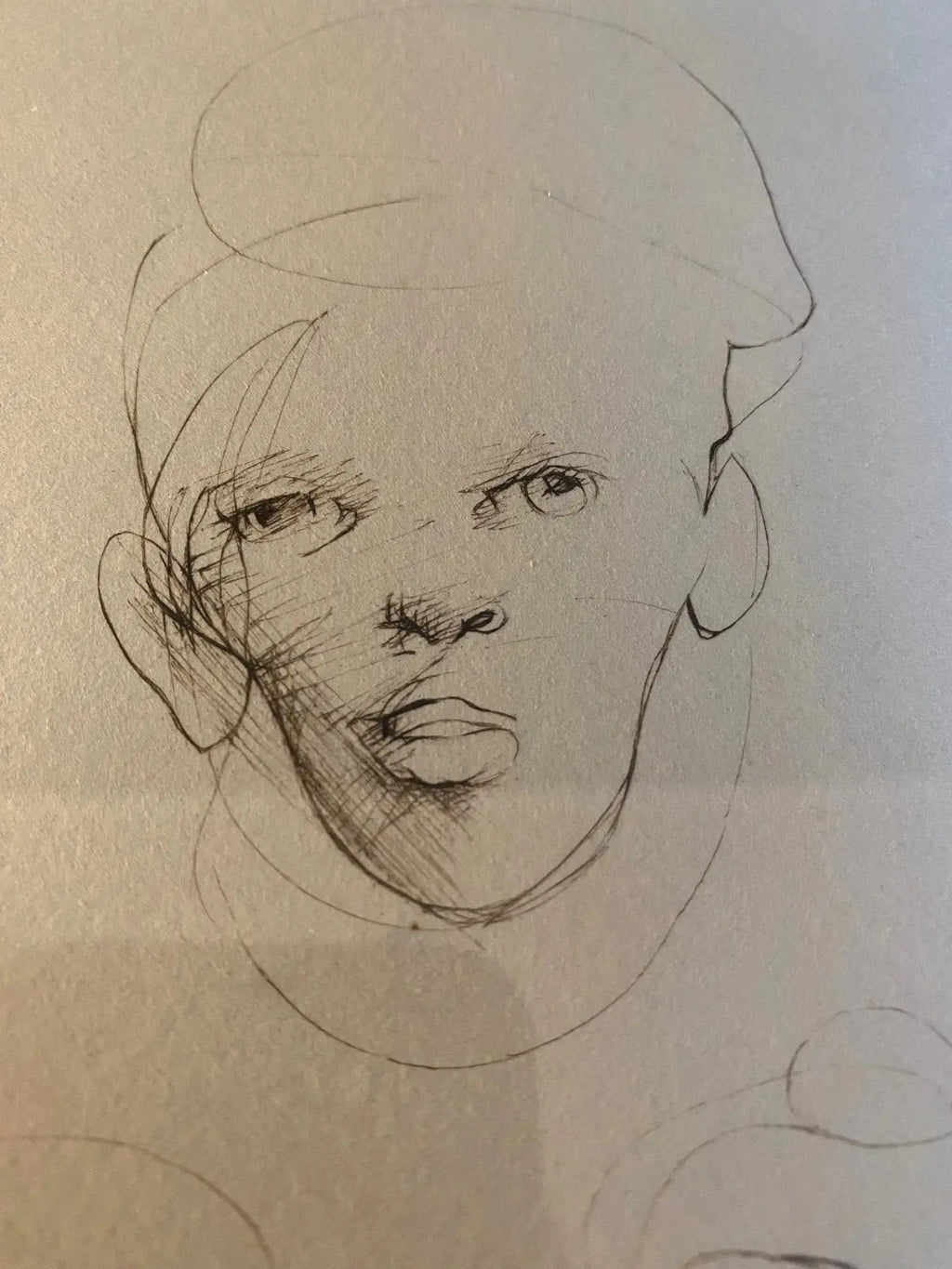 Lithographie Léonor Fini – "Visages", signée 71/280, superbe cadre doré-{{shop name}}