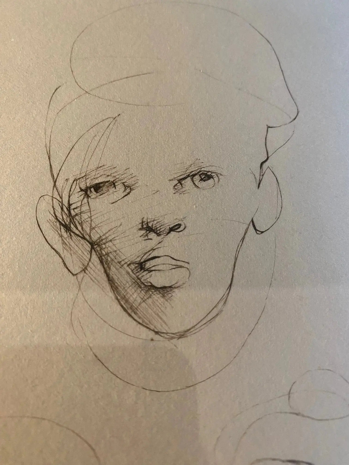 Lithographie Léonor Fini – "Visages", signée 71/280, superbe cadre doré-{{shop name}}