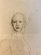 Lithographie Léonor Fini – "Visages", signée 71/280, superbe cadre doré-{{shop name}}