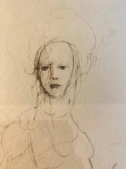 Lithographie Léonor Fini – "Visages", signée 71/280, superbe cadre doré-{{shop name}}