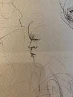 Lithographie Léonor Fini – "Visages", signée 71/280, superbe cadre doré-{{shop name}}