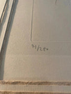 Lithographie Léonor Fini – "Visages", signée 71/280, superbe cadre doré-{{shop name}}