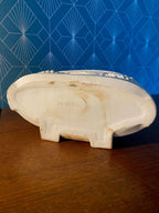 Royal Dux, coupe en biscuit, ou jardinière, sculpture ancienne d'une scène romantique. Antiquités de France