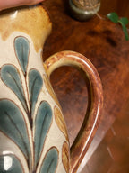 Verseuse céramique Malarmey Vallauris – décor feuilles cloisonnées, années 50-{{shop name}}