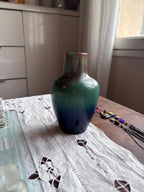 Vase art déco Eugène Baudin ou art nouveau vers 1900 céramique ancienne glacé Antiquités de France