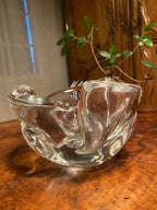 Cendrier à pipe, en CRISTAL DE Sèvres, époque art déco. Signé.-{{shop name}}